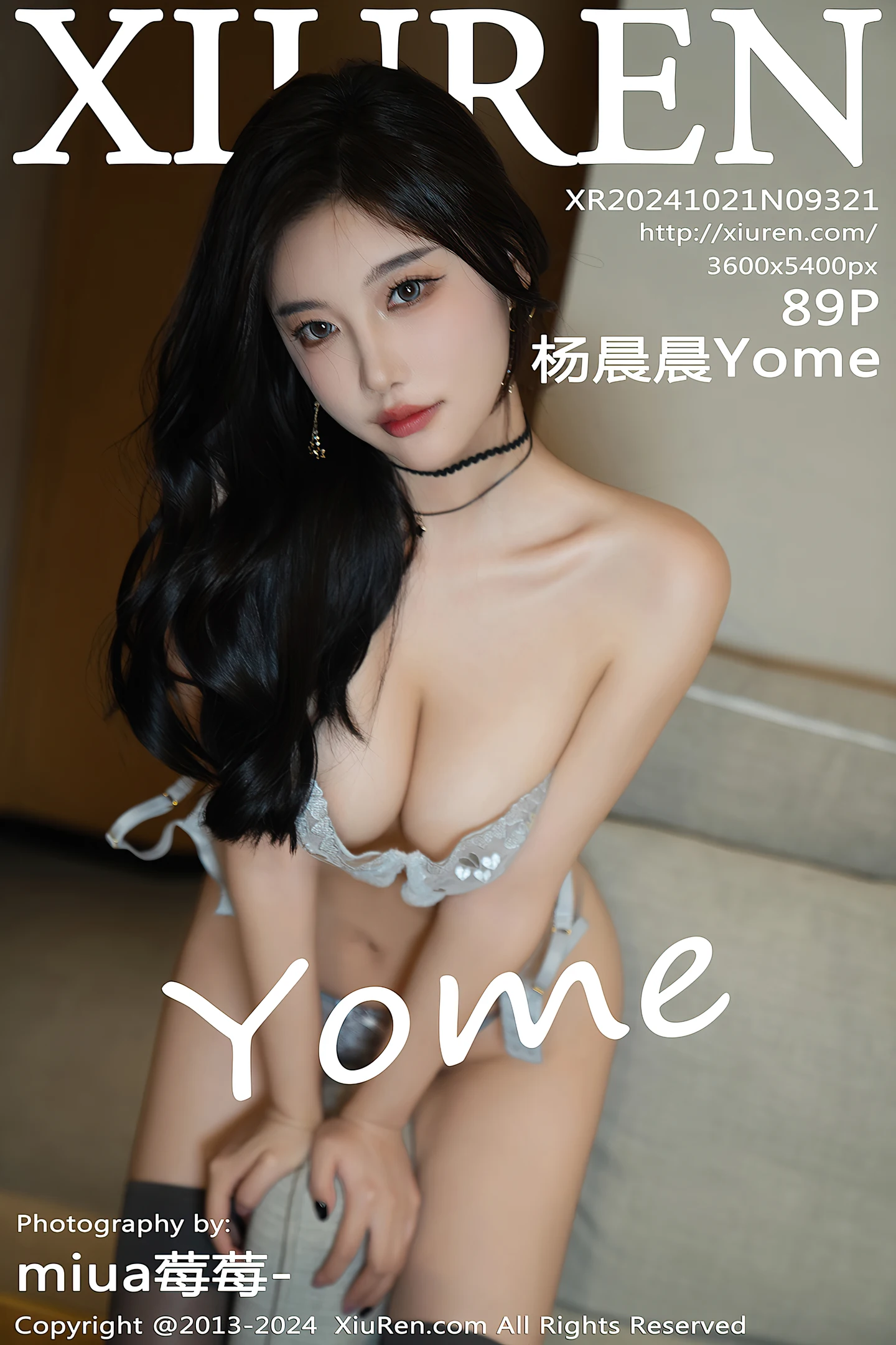 [XiuRen秀人网]No.9321_女神杨晨晨Yome浅色连衣短裙露灰色内衣配超薄黑丝极致魅惑写真89P-秀人网 - XiuRen.Space